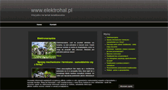 Desktop Screenshot of elektrohal.pl